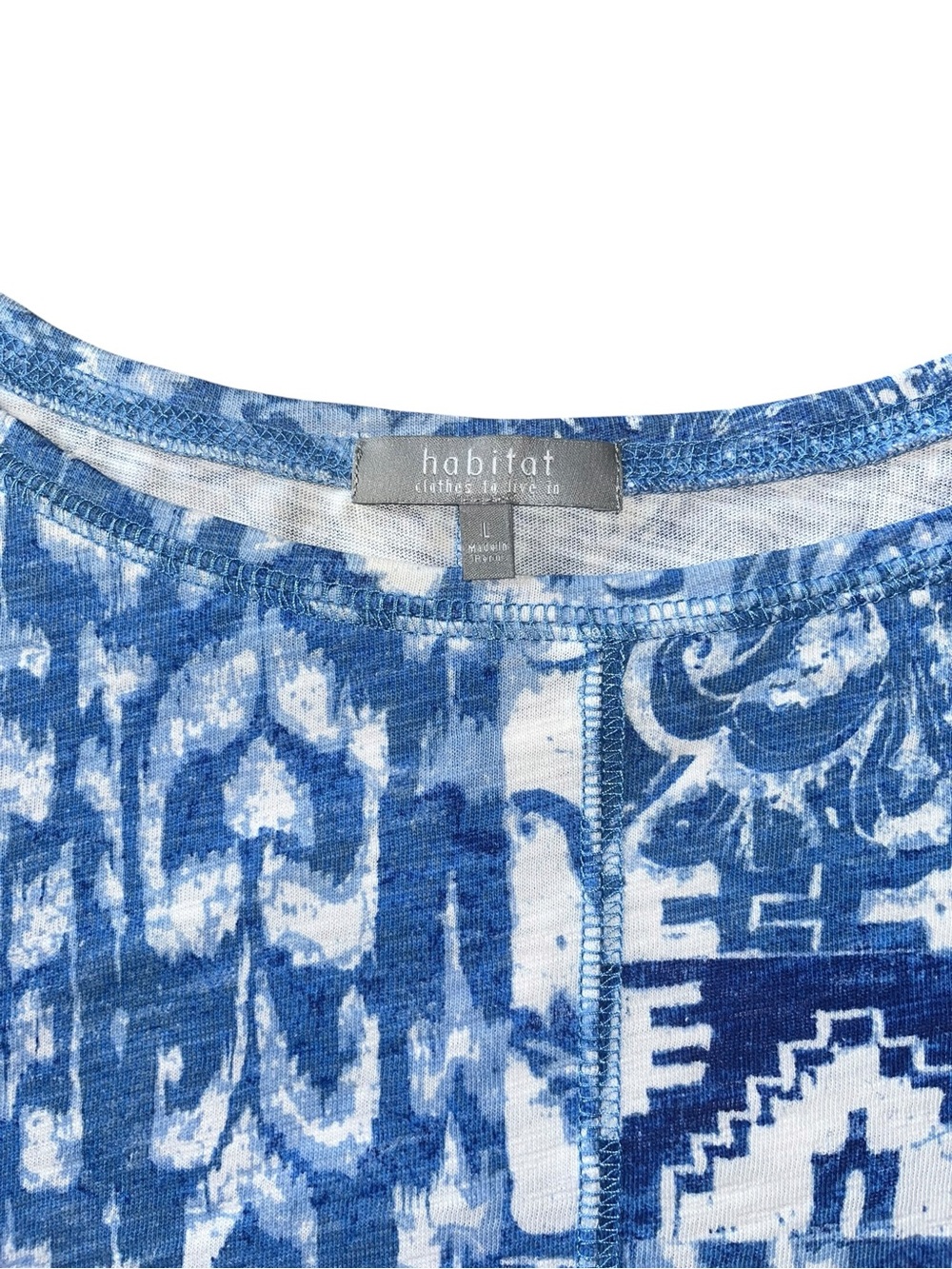habitat Swing Top Paisley/Aztec Blue and White Pattern Size Large - Picture 5 of 9